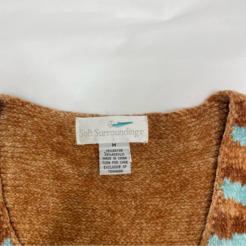 Soft Surroundings Chenille Zip Front Sweater - Picture 5 of 8